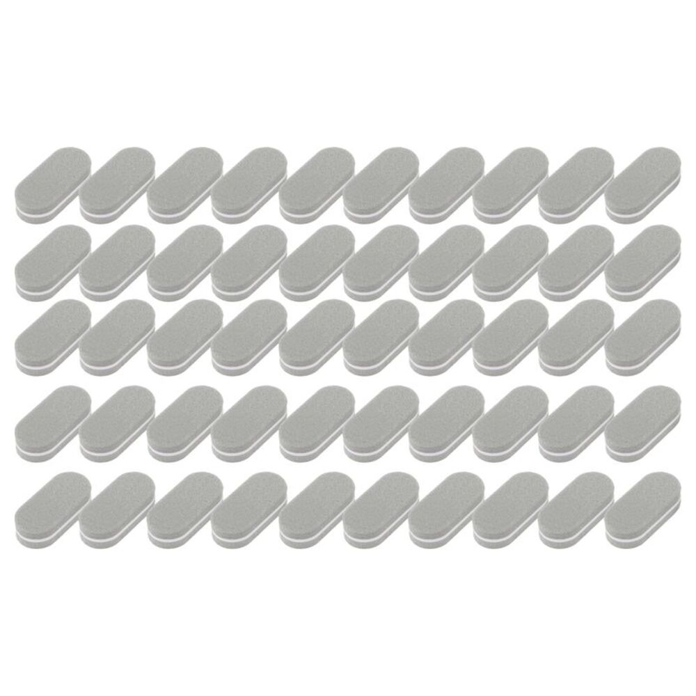 Mini Soft Block Oval Nail Buffers for DIY Gray 50 Pcs